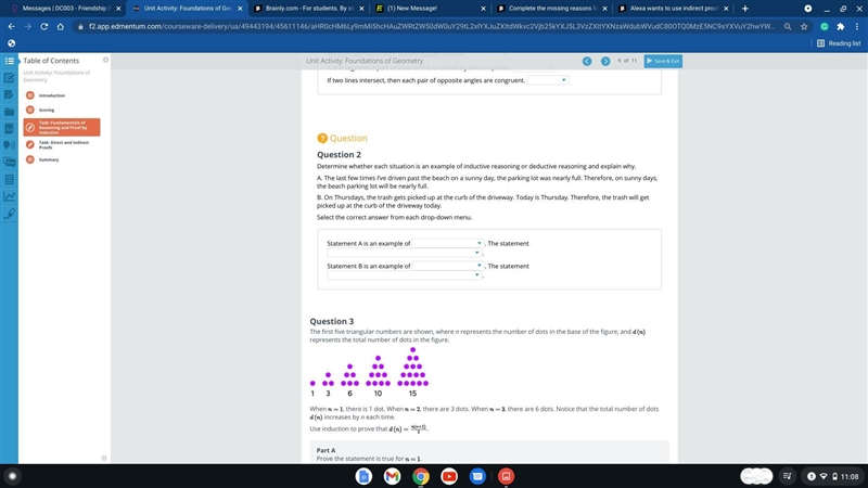 Determine whether each situation is an example of inductive reasoning or deductive-example-1