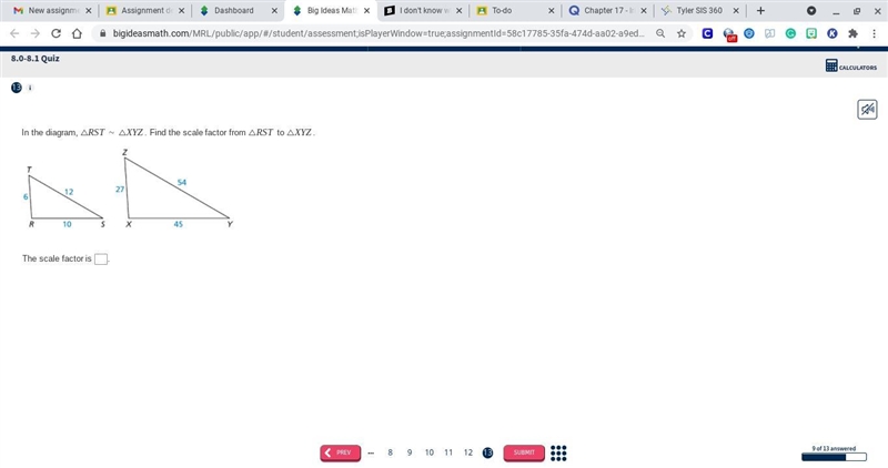 Find the scale factor.-example-1