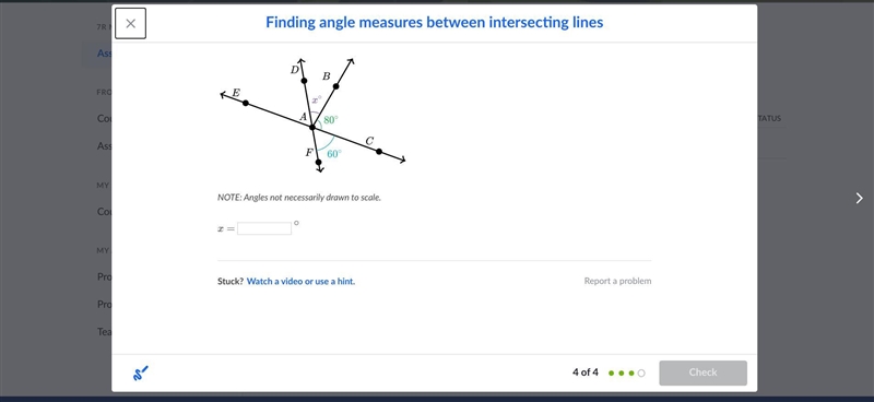 Please help me find the value of x= thanks :)-example-1