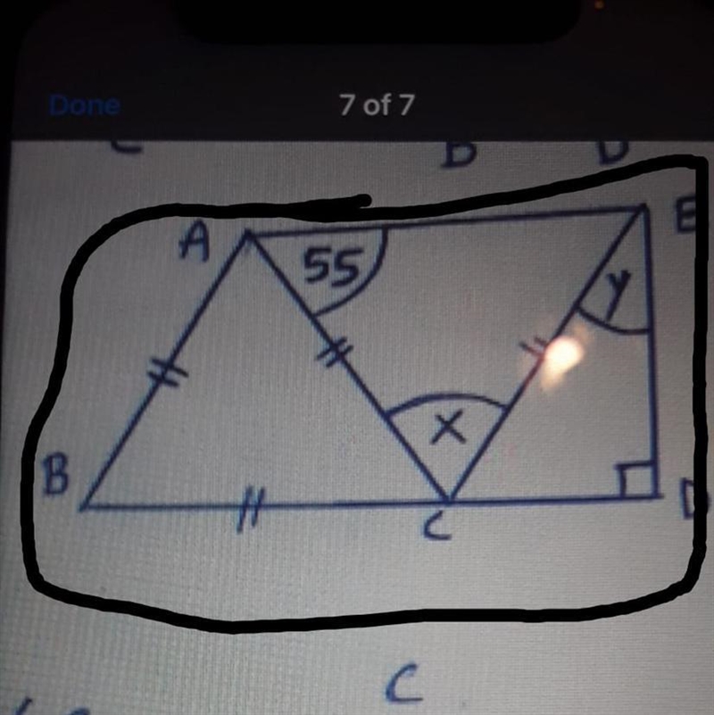 Need help FAST!!!! I need to find the value of x and y with work-example-1