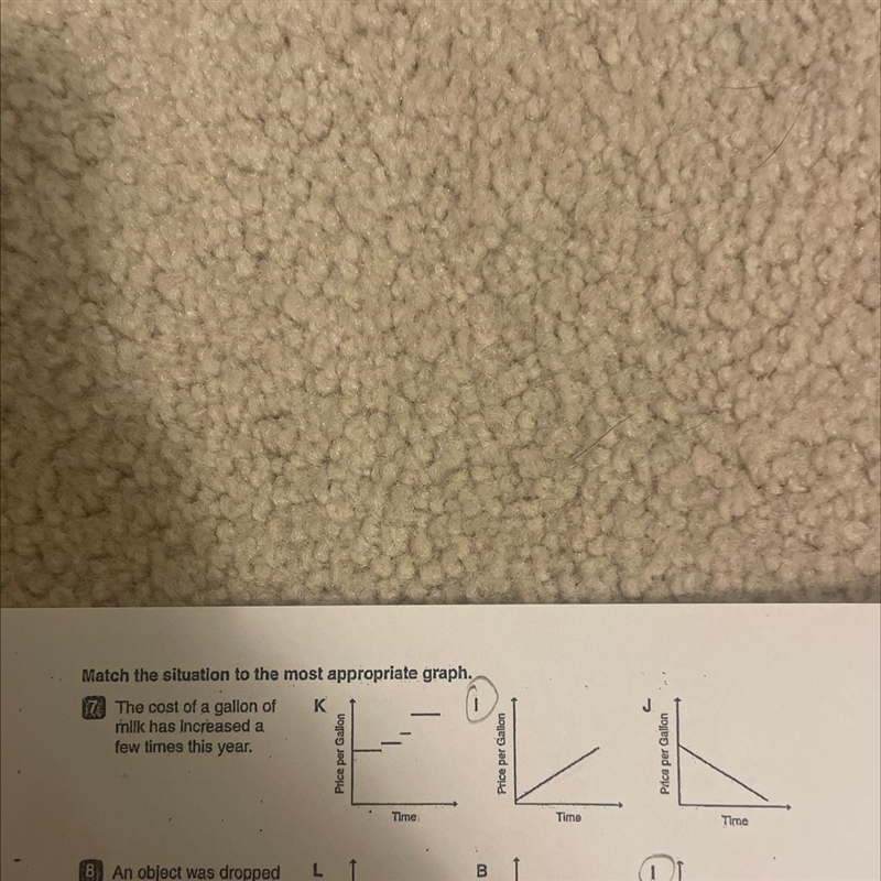 Match the situation to the most appropriate graph #7-example-1