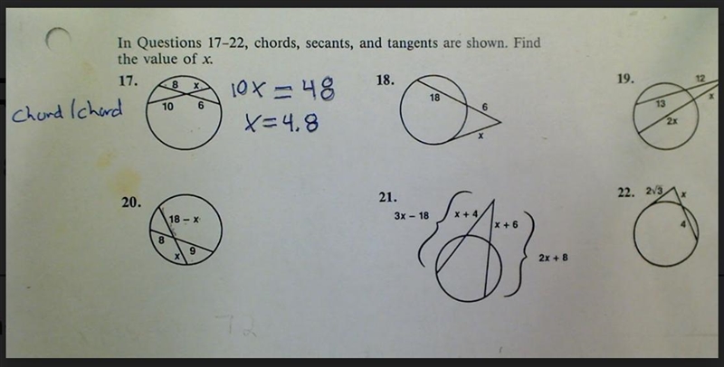 Please help with these high school geometry circle questions.-example-1