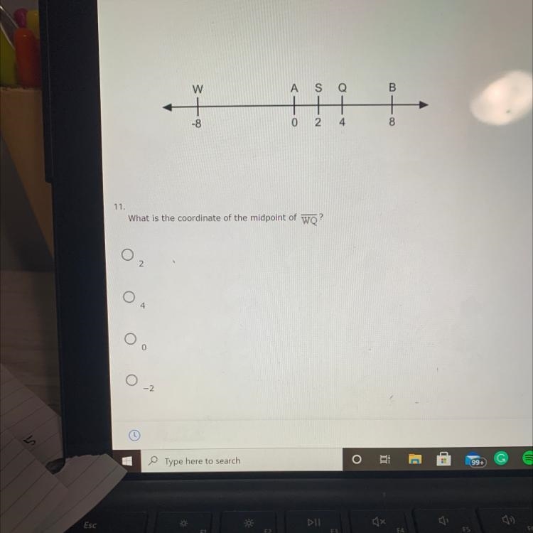 What is the coordinate of the midpoint of WQ?-example-1