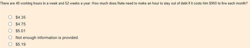 There are 40 working hours in a week and 52 weeks a year. How much does Nate need-example-1