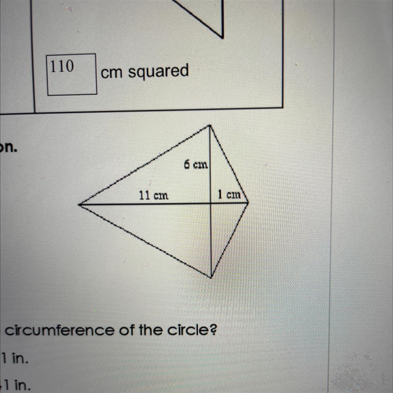 Multiple Choice: Choose the best answer for each question. 6 cm 4. Find the area of-example-1