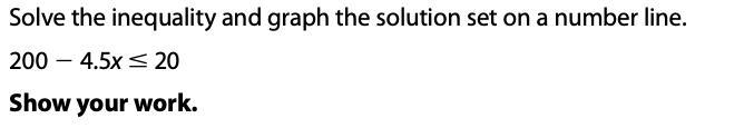 Solve the inequality and graph the solution, please put it on a number line if you-example-1