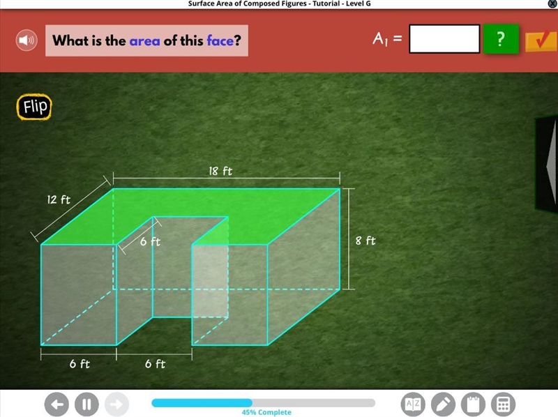 What is the area of this face?-example-1