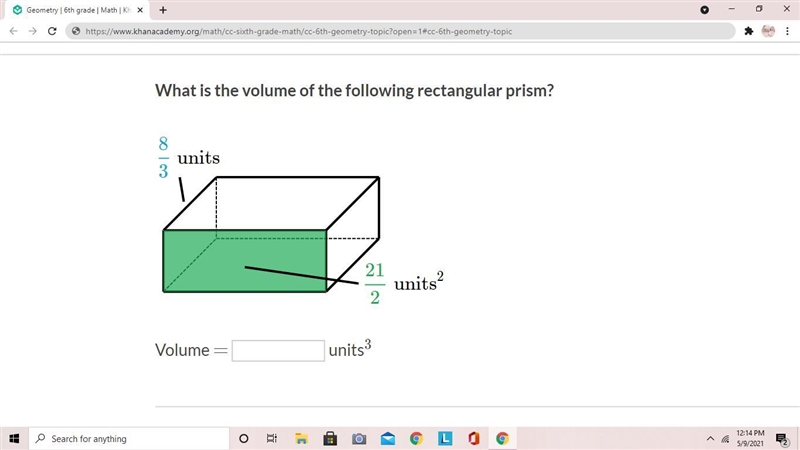 What is the volume of the following rectangular prism?-example-1