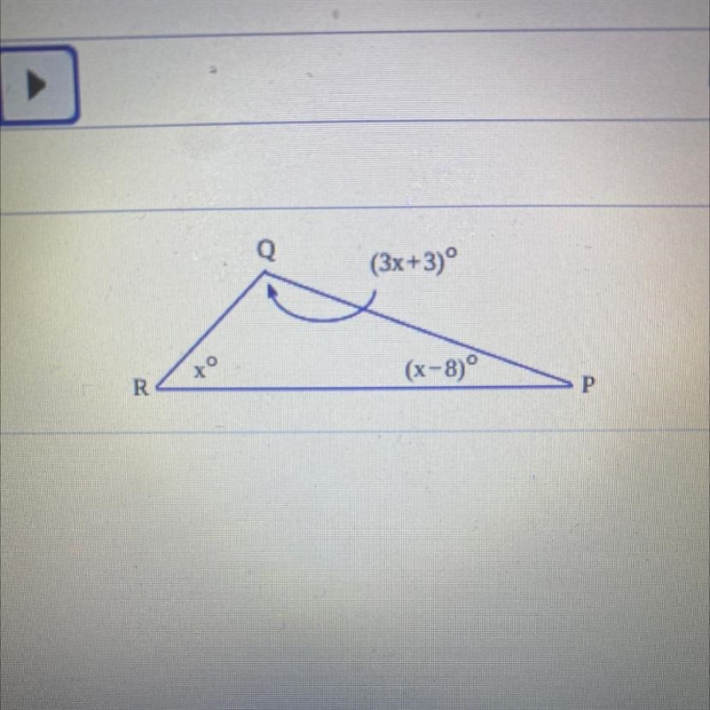 For the figure shown on the right, find the value of the variable and the measures-example-1