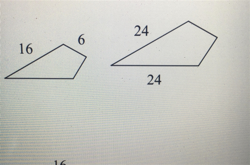 These polygons are similar. Find the scale factor of the smaller figure to the larger-example-1