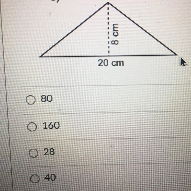 8 cm 20 cm 0 80 O 160 0 28 O 40-example-1