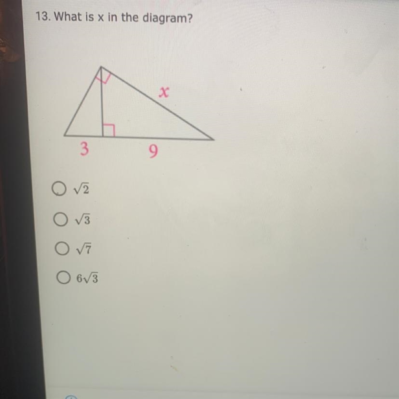 13. What is x in the diagram?-example-1