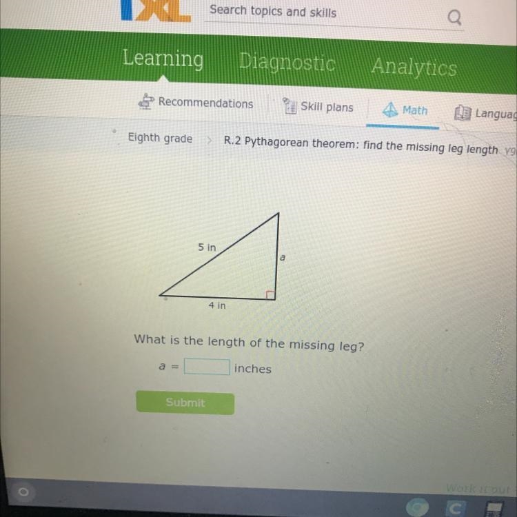 33 m 44 m What is the length of the hypotenuse? C= meters-example-1