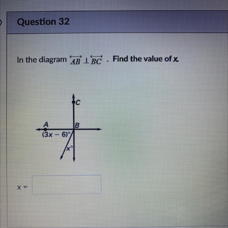 In the diagram AB IBC . Find the value of x.-example-1