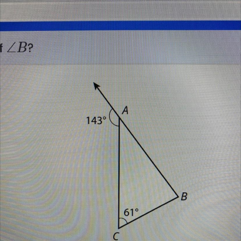 What is the measure of angle B-example-1