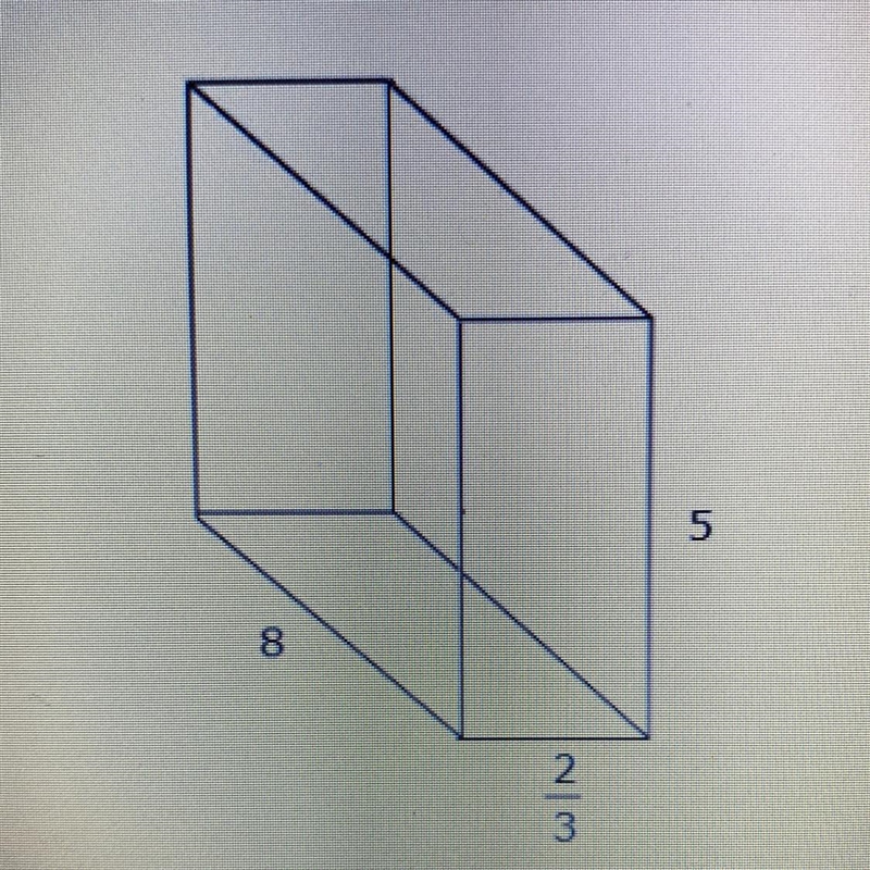 According to the dimensions given on the right rectangular prism, what is the volume-example-1