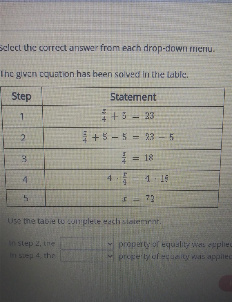 I NEED HELP ASAP in step 2, the (addition, subtraction, multiplication, or division-example-1