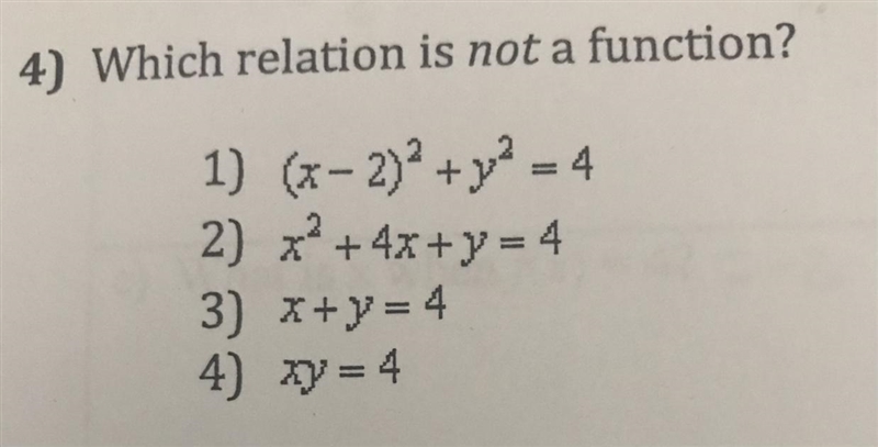 Which relation is not function-example-1