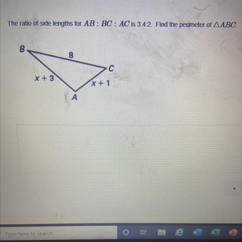 Find the peremiter of triangle ABC-example-1