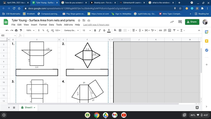 Please help me I need to know the surface area of these 6 shapes 6.-example-1