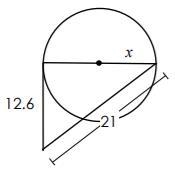 Find the value of x. Round to the nearest tenth. Assume that segments appearing to-example-1