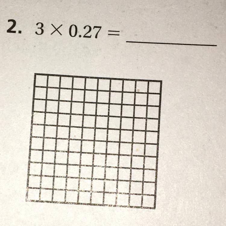 Use the decimal model to find the product. 3х0.27=-example-1