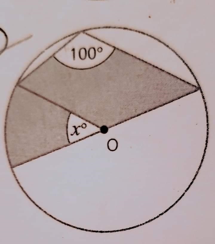 Find X. Use angle center circle page for reference. Explain your answer.-example-1