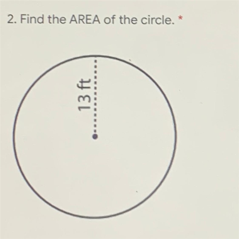 1. Find the AREA of the circle.-example-1