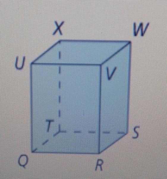 Are points Q, R, X, & W non-coplanar? Explain.​-example-1