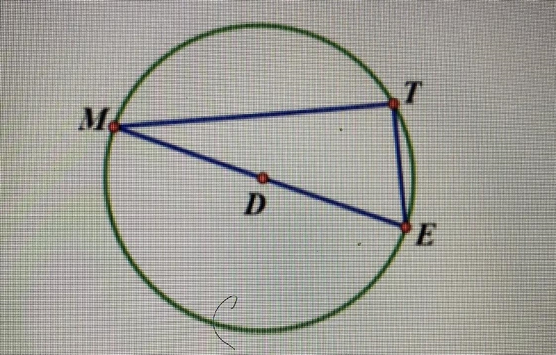 IF ME is a diameter, the length of TE is 6, and the length of MT is 8, what is the-example-1