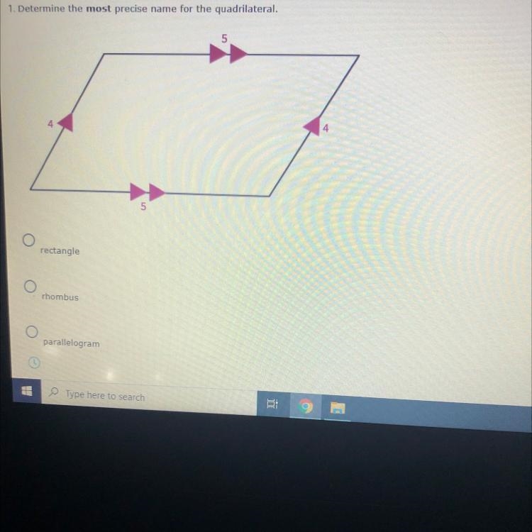 Determine the most precise name for the quadrilateral,-example-1