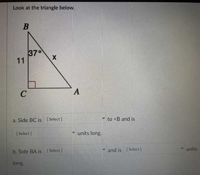 Please help. Look at the triangle below.-example-1