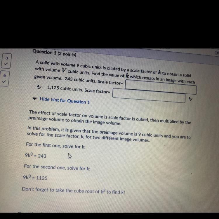 Solve for k 9k^3=1125-example-1