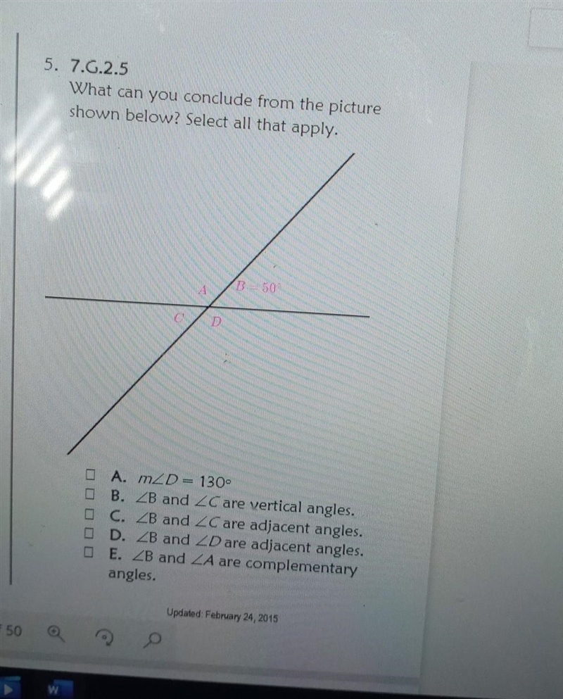 5. What can you conclude from the picture shown below? Select all that apply. A. MZD-example-1