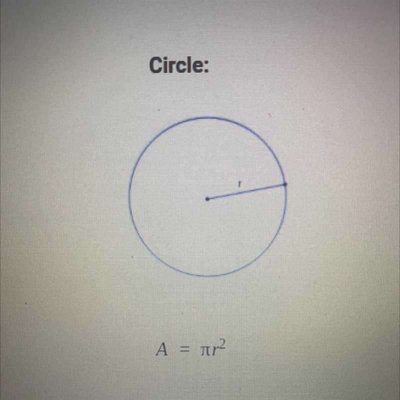 1. What is the area of a circle with a a diameter of 20 cm in terms of pi? 2. What-example-1