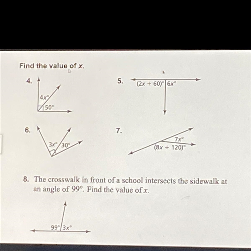 HELP find the values of x (see image)-example-1