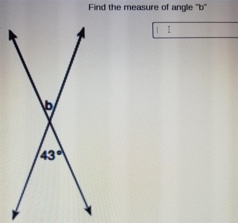 Find the measure of angle "b" ​-example-1