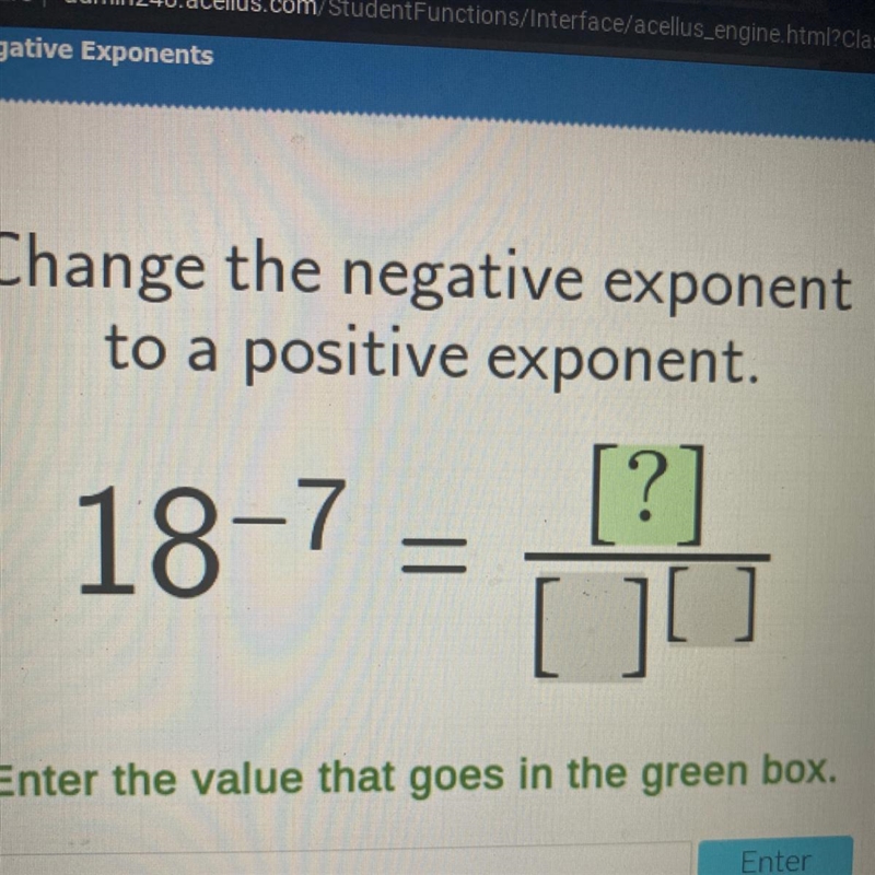 Change the negative exponent to a positive exponent-example-1