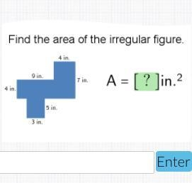 Find the area of the irregular figure. PLEASE!! The sides are: 3 in, 4 in, 4 in, 5 in-example-1