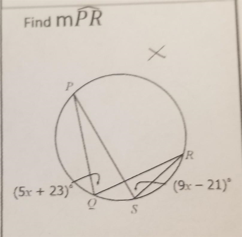 Find Arc PR Please help and give explanation ​-example-1