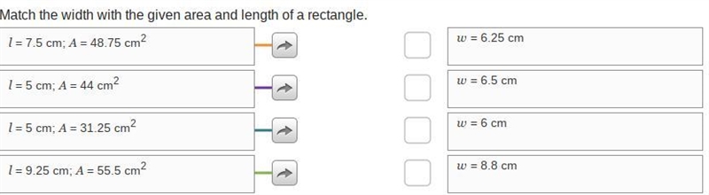 What is the width of 7.5cm ;A= 48.75 cm2-example-1