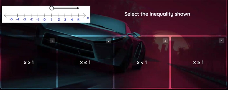 Select the inequality down.-example-1