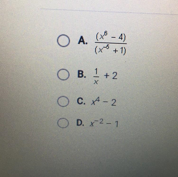 Which of the following is a polynomial?-example-1