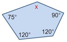 HELP DUE IN 5 MINS! Solve for x in the polygon below. x=?? degrees-example-1