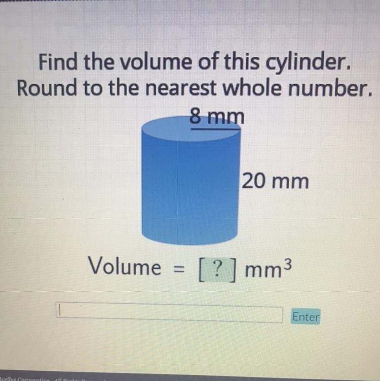 Help Please Now!!! Find The Volume Of This Cylinder-example-1