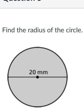 Find the radius of the circle. I need help​-example-1