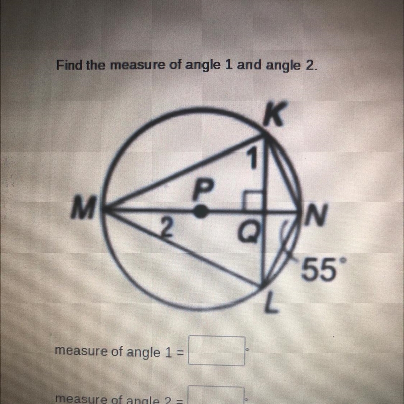 Find the measures of angle 1 and angle2 (no spam pls, real answers)-example-1