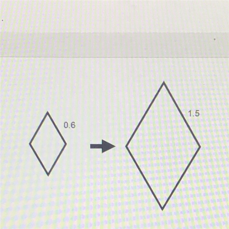 The first figure is dilated to form the second figure. Which statement is true? The-example-1