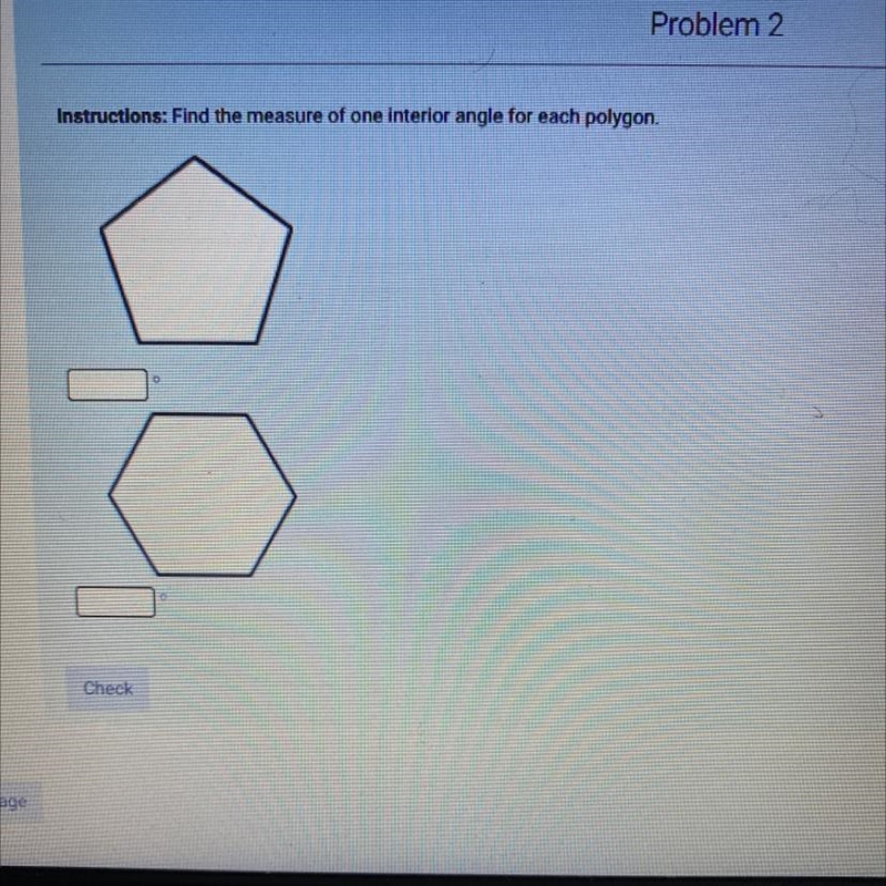 Find the Measure of one interior angle for each polygon-example-1