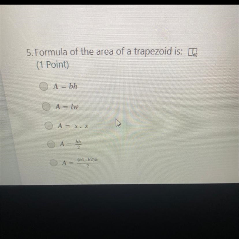 . Formula of the area of a trapezoid is:-example-1